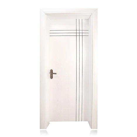 Porta linear WPC com design de linha reta-limpa, estilo minimalista moderno, à prova de-umidade e durável.